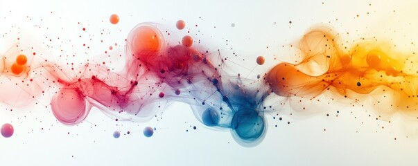 Molecular Structure Abstract Art Geometric Nodes Connections Science Research Technology DNA Healthcare Innovation