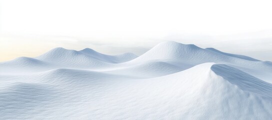 Obraz premium Serene Snowy Landscape with Soft Textures and Endless White Dunes