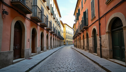 Fototapeta premium narrow street in the old town