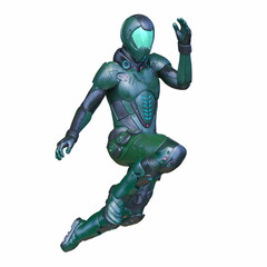 男性サイボーグ　3DCGレンダリング