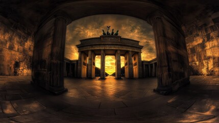 Fototapeta premium Brandenburg Gate: Berlin, Pariser Platz.