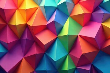 Fototapeta premium Abstract geometric shapes repeat endlessly in vibrant colors , mosaic, surface, modern