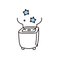 カビと加湿器のイラスト