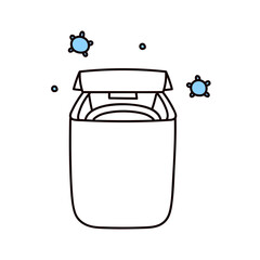カビと洗濯機のイラスト