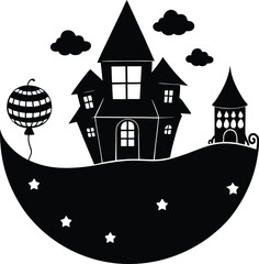 floating candy shop a magical Halloween candy.