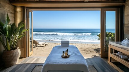 Fototapeta premium terrace overlooking the ocean