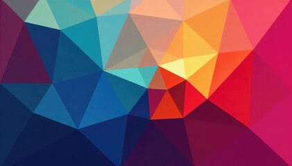 Fototapeta premium Abstract geometric shapes form a complex, colorful background , digital, wallpaper, style