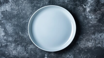 A simple yet elegant white plate on a matte background, designed for contemporary culinary photography.