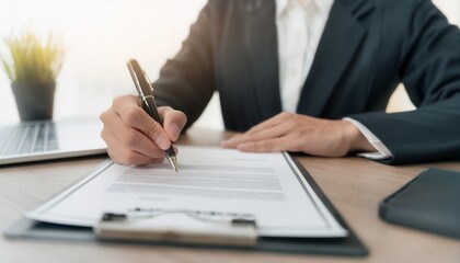 CEO signing the contract