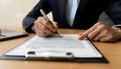 CEO signing the contract