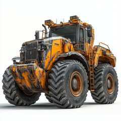 Fototapeta premium A compact heavy machinery vehicle with large tires and robust features for construction