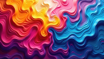 Abstract swirling paint textures in vibrant hues , background, texture