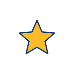 Star Icon vector isolated on white background. Star vector icon. Rating symbol