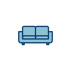 Sofa icon vector isolated on white background. sofa icon illustration. furniture