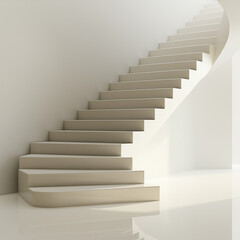 A modern staircase with geometric design and clean lines providing a sleek look