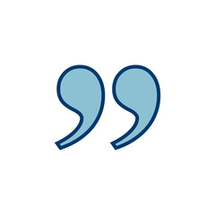Quote icon vector isolated on white background. Quote sign icon. Quotation mark symbol.