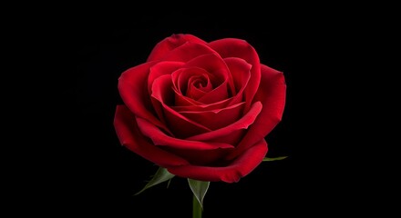 Fototapeta premium Crimson Heart, Velvet Night AI Generated