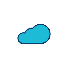 Obraz premium Cloud icon vector isolated on white background. cloud computing icon