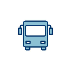 Bus Icon vector isolated on white background. Black bus vector icon