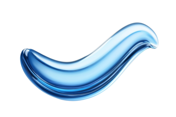 Blue wave is shown in a glass, isolated