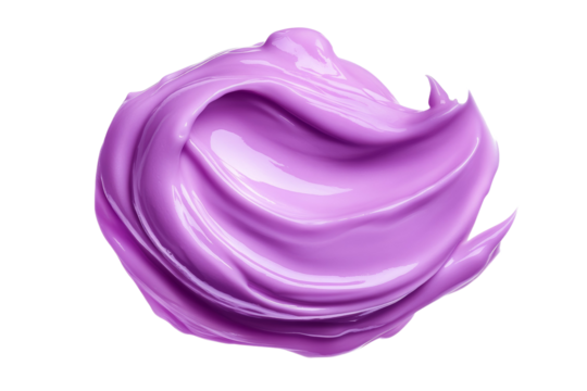 Purple blob of makeup is shown on a white background, isolated - Powered by Adobe