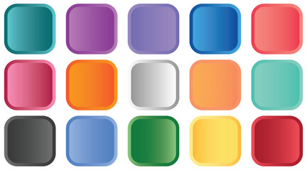 Glossy circle buttons sign for web, 3d round click button icons. spheres and ball set, emblem Badge, Game button Vector, 