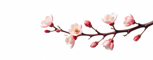 Fototapeta premium isolated branches on a white background with subtle shading, crisp, branch