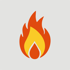 Fierce fire flames vector art with realistic glowing embers and smoke effect