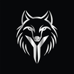 
Fox head Vector illustration. Letter Y Monogram design wolf face vector  template.