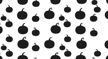 Pumpkin Patch Silhouette AI Generated