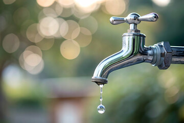 stary kran z kapiącą wodą,Brass water tap in nature background,The Tap With Dropping Water,Concetto di spreco delle risorse idriche, fonte nel desrto con poca acqua, rubinetto che perde acqua, spreco 