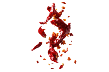 Crushed Red Pepper on transparent background