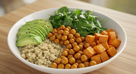 Healthy Quinoa Bowl with Sweet Potato.