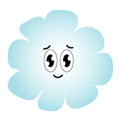 Flower cartoon character smiling 