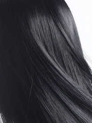 Fototapeta premium 艷やかでナチュラルな黒髪のクローズアップ