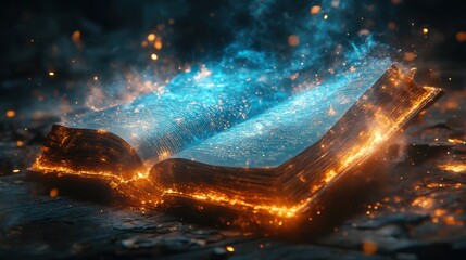 Powerful burst of fiery energy and luminous light erupting in a dramatic cosmic explosion with vibrant swirls of turbulence and dynamic motion creating a futuristic technological