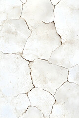 Obraz premium Cracked, parched earth; off-white surface with a network of fissures. generative ai