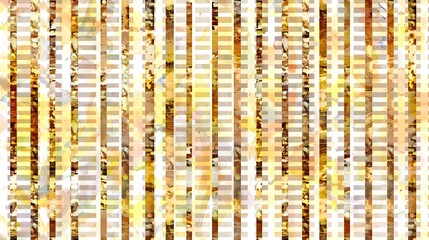 Abstract image features striped and mottled textures in warm colors