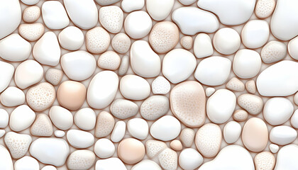 Seamless texture of smooth, pastel-toned stones. generative ai