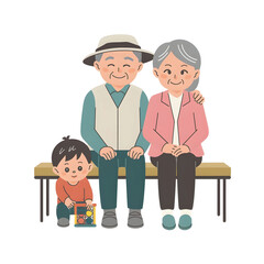 happy family with a baby