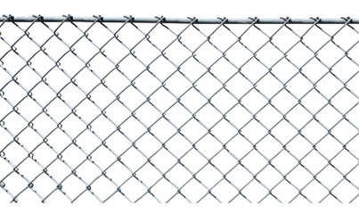 Fototapeta premium Isolated Chain Link Fence on transparent background