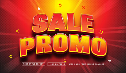 Text effect editable vector graphic of Red sale promo, perfect for sale promo banner on poster, social media feed, etc.