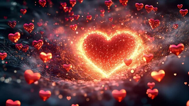 Romantic Love Light Effect Background