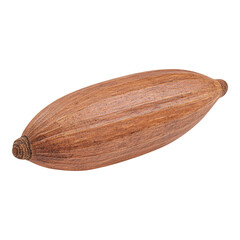 Smooth Brown Seed with Natural Wood Texture Detail