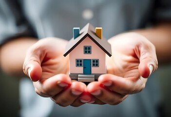 real estate concept. house in hand