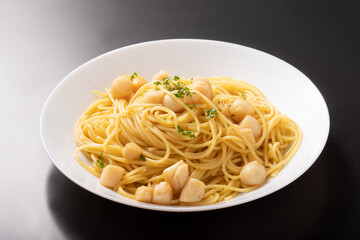 イタヤ貝のバター醤油パスタ