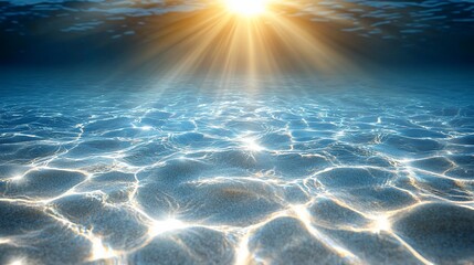 Sunlit Underwater Scene Peaceful Ocean Texture