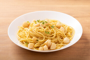 イタヤ貝のバター醤油パスタ