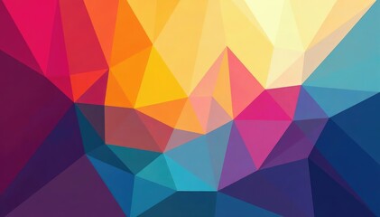 Geometric abstract shapes, vibrant colors, modern style , trendy, triangles