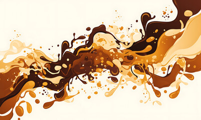 Coffee and accessories concept  illustrations for wallpaper or advertising